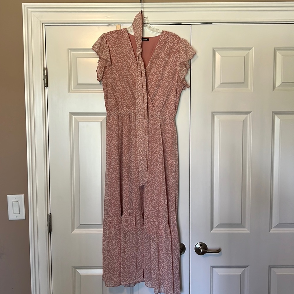 Pink Cheetah print maxi dress